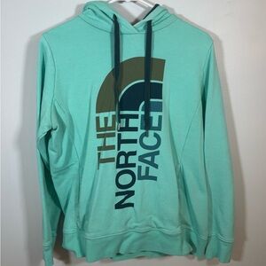 The North Face Women’s Mint Green Pullover Hoodie L Logo Graphic Sweatshirt